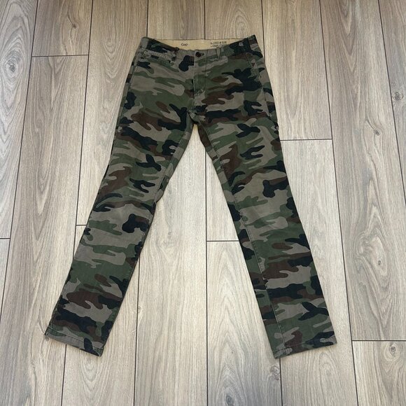 Gap Men's Slim Camo Khaki Pants - Picture 1 of 2
